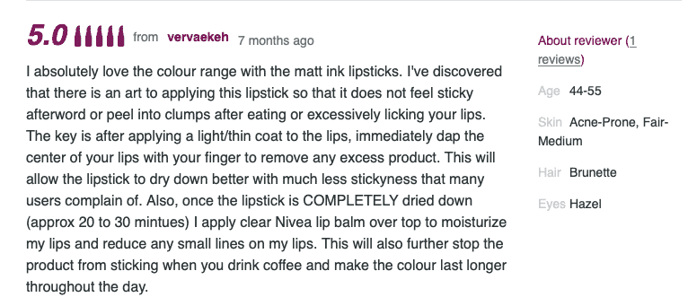 Review for Maybelline Liquid Lipstick