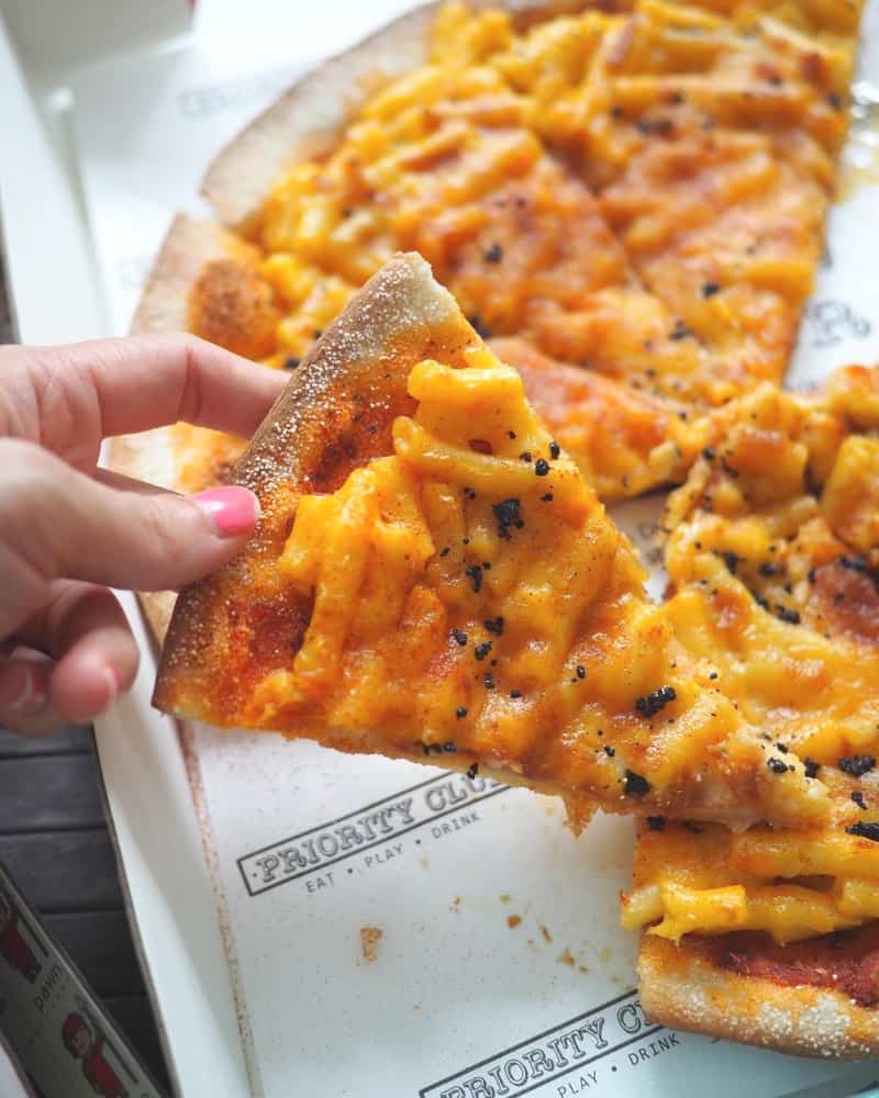 priority pizza mac & cheese pizza