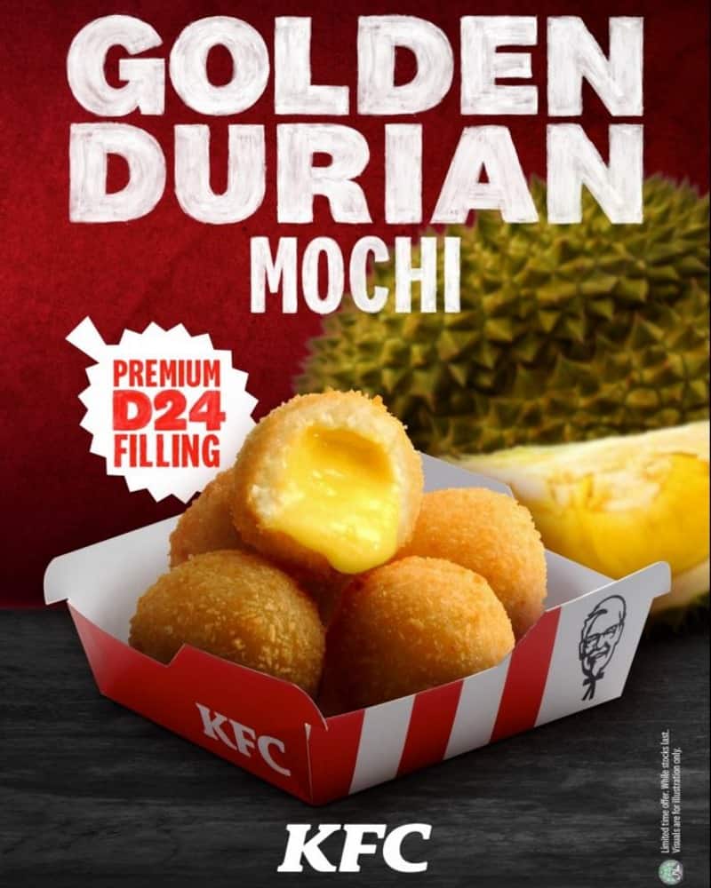 kfc  golden durian mochi balls