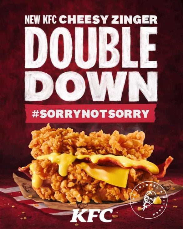 KFC Zinger Double Down returns in June with more cheese than ever
