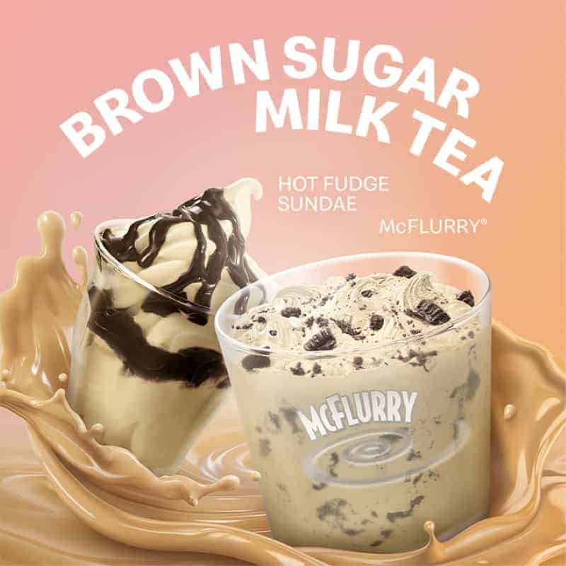 mcdonald's brown sugar milk tea ice cream