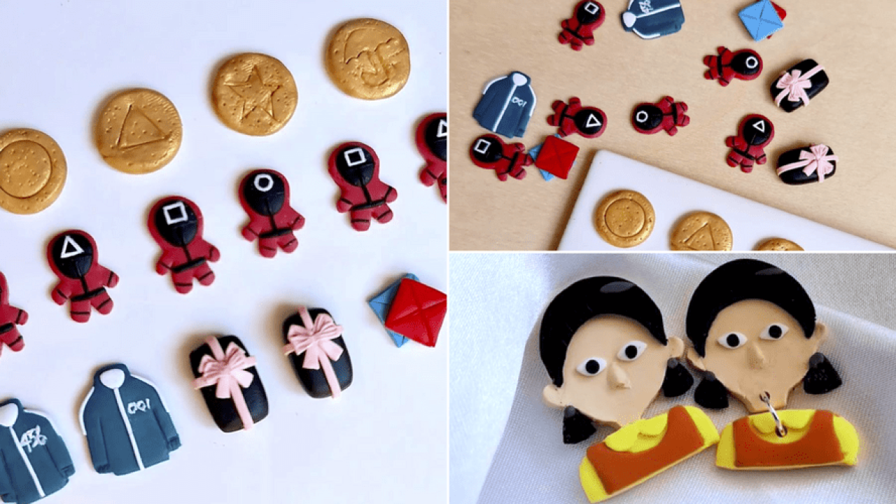These handmade Squid Game earrings let you tell everyone that you're a fan  without telling them you're a fan