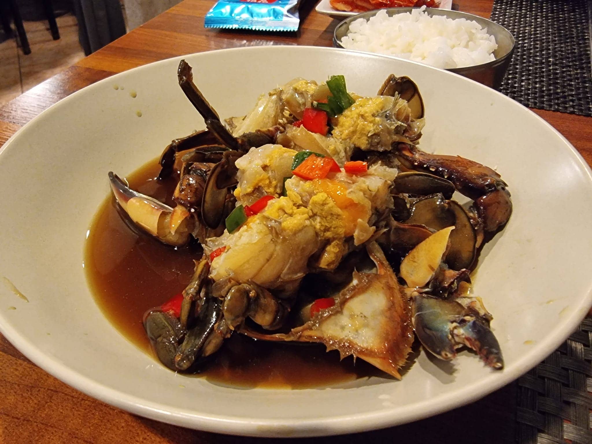 badam live seafood ganjjang gejang marinated raw crab
