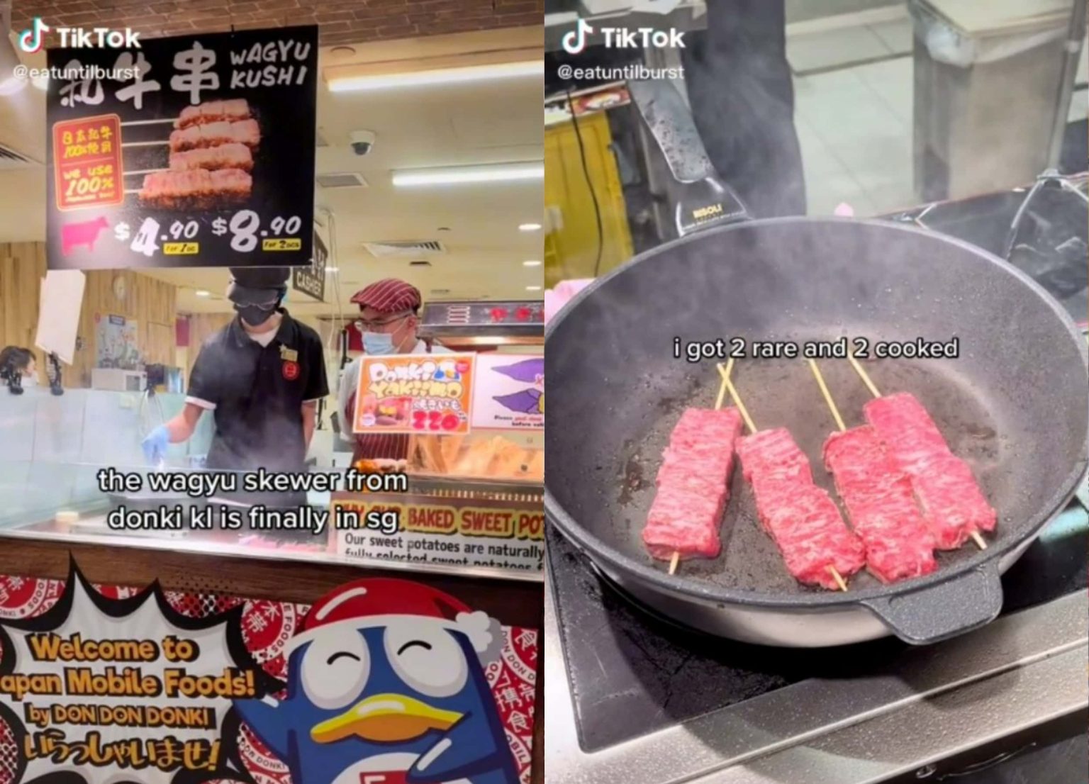 Don Don Donki's viral wagyu kushi skewers are now in Singapore