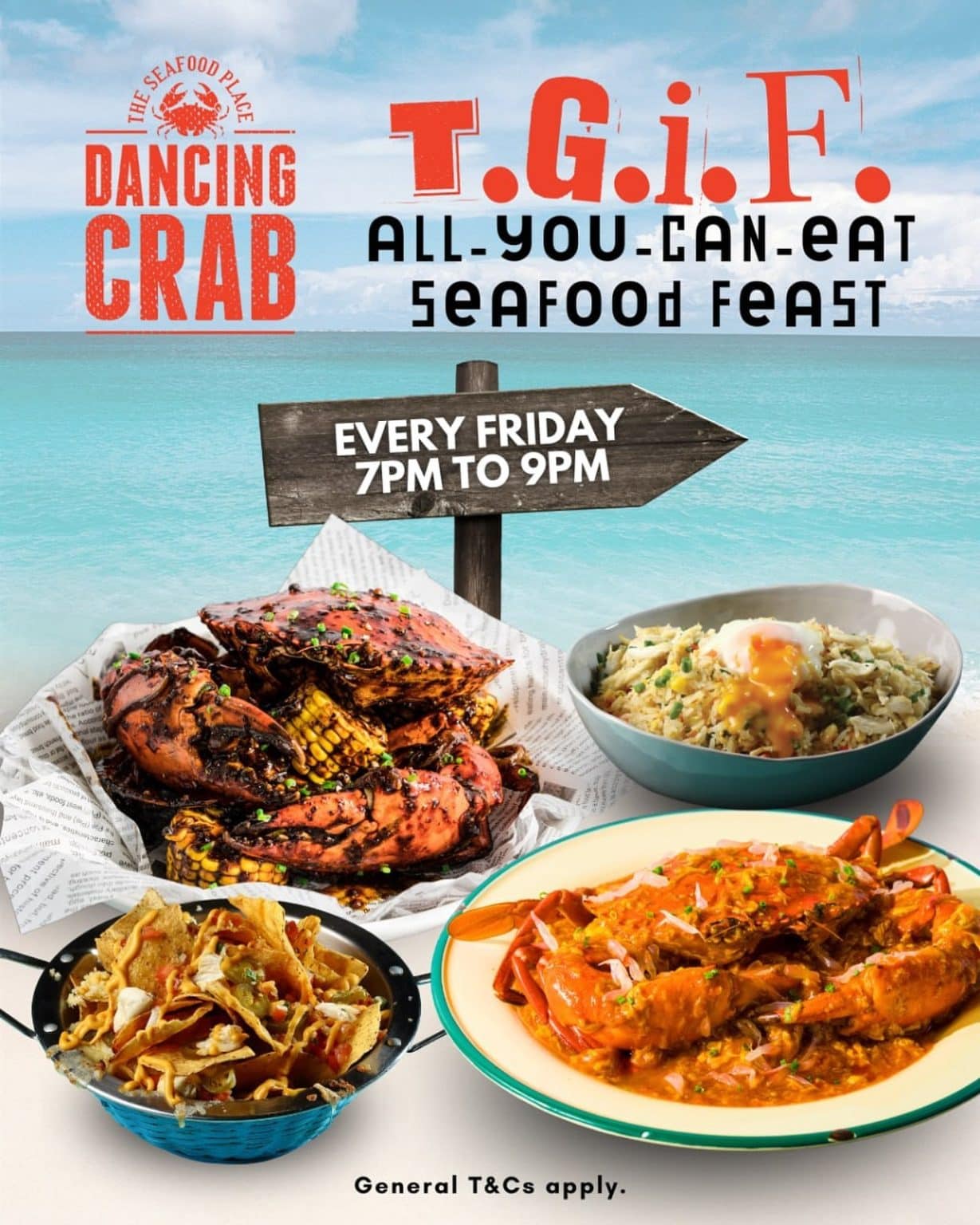 Dancing Crab Northshore Plaza II has allyoucaneat seafood