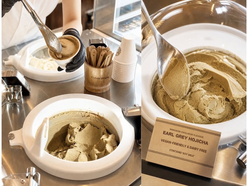 Tofu G Mandarin Gallery - Earl Grey Hojicha Gelato