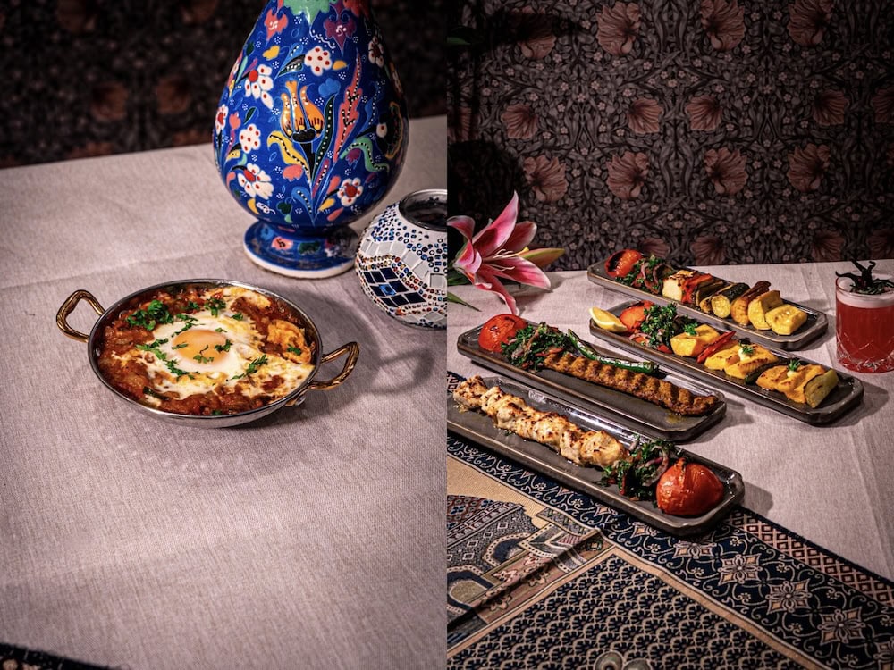 Shabestan The Silk Road Caravan Brunch - eggs & skewers